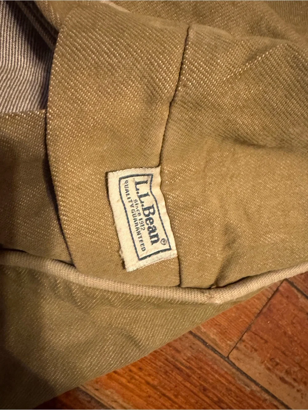 The L.L.Bean tan canvas and denim pet Cover heavy-duty, cotton-blend size XL